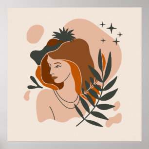 Boho-Frauen-Sterne Poster