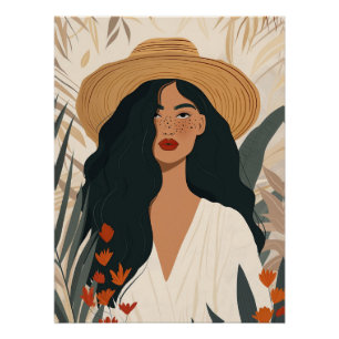 Boho-Frauen-Wandkunst Poster