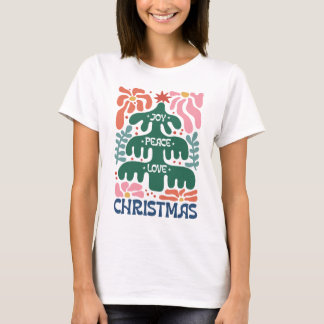Boho Frauen Weihnachten T-Shirt, Weihnachten zum S T-Shirt