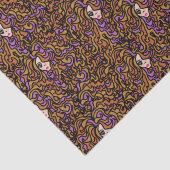 Boho-Frauenhaar-Illustrationsmuster Seidenpapier (Detail)