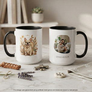 Boho-French-Bulldog-Mama-Kunst Tasse