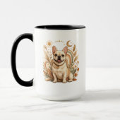 Boho-French-Bulldog-Mama-Kunst Tasse (Links)