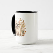 Boho-French-Bulldog-Mama-Kunst Tasse (Vorderseite Links)