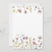 Boho Fresh Wildblumen Babydusche Einladung (Rückseite)