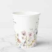 Boho Fresh Wildblumen Babydusche Pappbecher (Rechts)