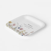 Boho Fresh Wildblumen Babydusche Pappteller (Gewinkelt)