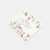 Boho Fresh Wildblumen Babydusche Serviette (Ecke)