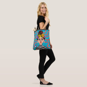 Boho Frida Style Tote Bag am Model Tote Bag Tasche