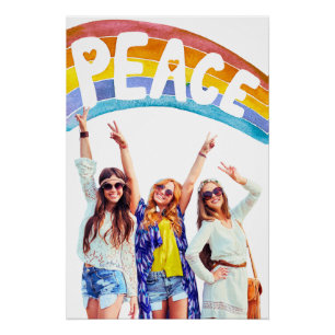 Boho-Frieden-Regenbogen-Plakat Poster