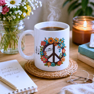 Boho Frieden und Musik Kaffeetasse