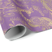 Boho-Friedenstruppen auf Lavendel Geschenkpapier (Rolleneckpunkt)