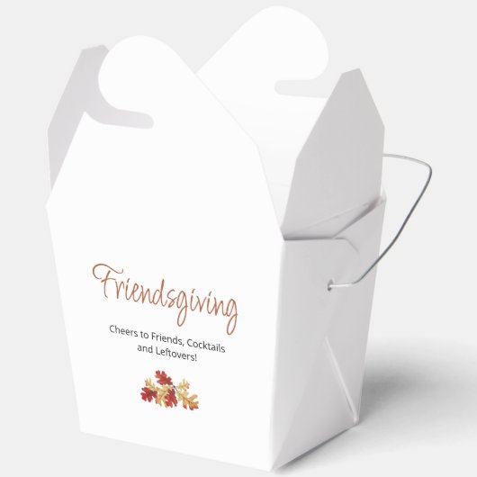 Boho Friendsgiving Modern Erntedank Leftovers Geschenkschachtel (Offen)