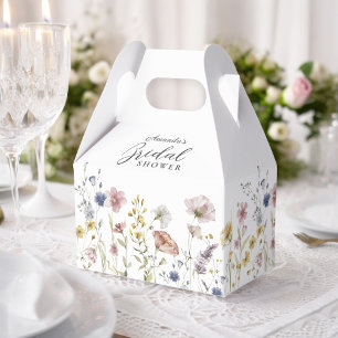 Boho Frische Wildblumen Benutzerdefinierte Hochzei Geschenkschachtel