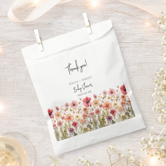 Boho frischen Blume Babydusche Geschenktütchen (Ausgeschnitten)