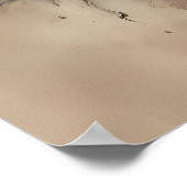 Boho Frog Under Umbrella With Fall Flowers Print Poster (Ecke)