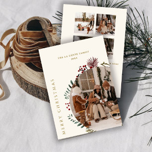 Boho Frohe Weihnachten Collage Einladung