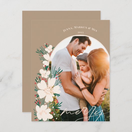 Boho Frohe Weihnachten in der Wüste - grün (Vorne/Hinten)