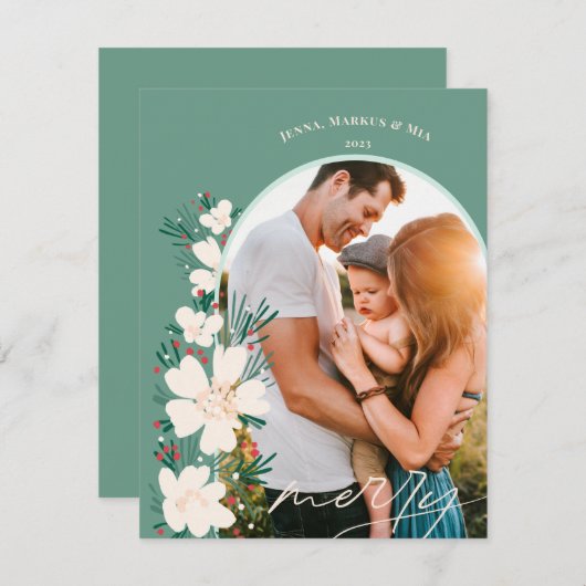 Boho Frohe Weihnachten in der Wüste - grün (Vorne/Hinten)