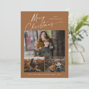 Boho Frohe Weihnachten Weiß Schrift 3 Foto Collage