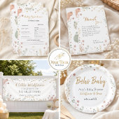 Boho Frühling Eukalyptus Botanische Baby Vorhersag
