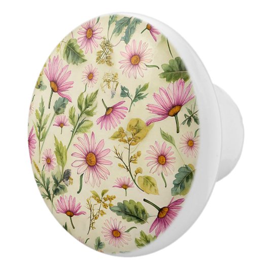 Boho-Frühlingsblumen  Keramikknauf (Rechts)