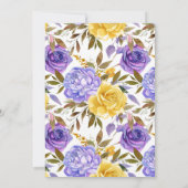 Boho Frühlingsblumen und Gold Bunnies Osterbrunch Einladung (Rückseite)