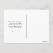 Boho Fuchs Geburtstagskarte  Postkarte (Rückseite)
