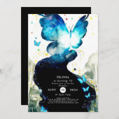 Boho Fun Butterfly Geburtstag Einladung (Vorne/Hinten)