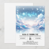 Boho Fun Celestial Digital Geburtstag Einladung (Vorne/Hinten)