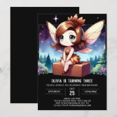 Boho Fun Fairy Birthday Einladung (Vorne/Hinten)