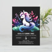 Boho Fun Horse Birthday Einladung (Stehend Vorderseite)