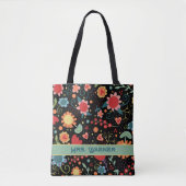 Boho Fun Kokette florale Inspirivity Tote Bag Tasche (Vorderseite)