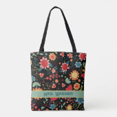 Boho Fun Kokette florale Inspirivity Tote Bag Tasche (Rückseite)