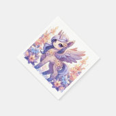 Boho Fun Unicorn Babydusche Serviette (Ecke)