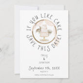 Boho Fun, wenn du Cake Pink Save the Date magst (Vorderseite)