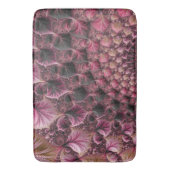 Boho Funky Eclectic Pink Black Abstrakt Fraktal Badematte (Vorderseite Vertikal)