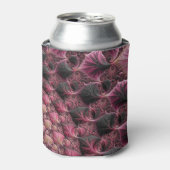 Boho Funky Eclectic Pink Black Abstrakt Fraktal Dosenkühler (Kanne Vorderseite)