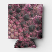 Boho Funky Eclectic Pink Black Abstrakt Fraktal Dosenkühler (Vorderseite)