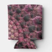 Boho Funky Eclectic Pink Black Abstrakt Fraktal Dosenkühler (Rückseite)