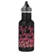 Boho Funky Eclectic Pink Black Abstrakt Fraktal Edelstahlflasche (Rechts)