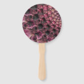 Boho Funky Eclectic Pink Black Abstrakt Fraktal Fächer (Rückseite)