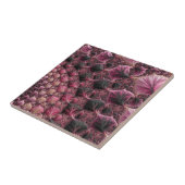 Boho Funky Eclectic Pink Black Abstrakt Fraktal Fliese (Seite)