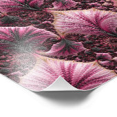 Boho Funky Eclectic Pink Black Abstrakt Fraktal Fotodruck (Ecke)