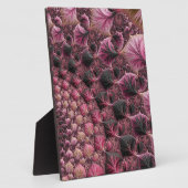 Boho Funky Eclectic Pink Black Abstrakt Fraktal Fotoplatte (Seite)