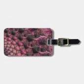 Boho Funky Eclectic Pink Black Abstrakt Fraktal Gepäckanhänger (Vorderseite horizontal)