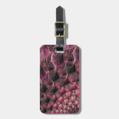 Boho Funky Eclectic Pink Black Abstrakt Fraktal Gepäckanhänger (Vorderseite vertikal)