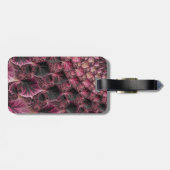 Boho Funky Eclectic Pink Black Abstrakt Fraktal Gepäckanhänger (Rückseite horizontal)