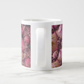 Boho Funky Eclectic Pink Black Abstrakt Fraktal Jumbo-Tasse (Rückseite)