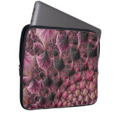 Boho Funky Eclectic Pink Black Abstrakt Fraktal Laptopschutzhülle (Vorne Rechts)