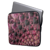 Boho Funky Eclectic Pink Black Abstrakt Fraktal Laptopschutzhülle (Vorderseite Links)